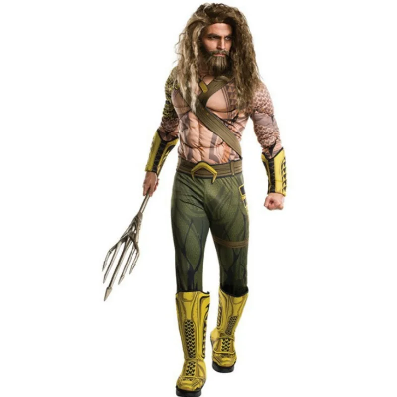 Anime Cosplay for Aquaman My Superhero Party Vestidos Baby Boy Muscle Suit Costume Children in Halloween Carnaval |