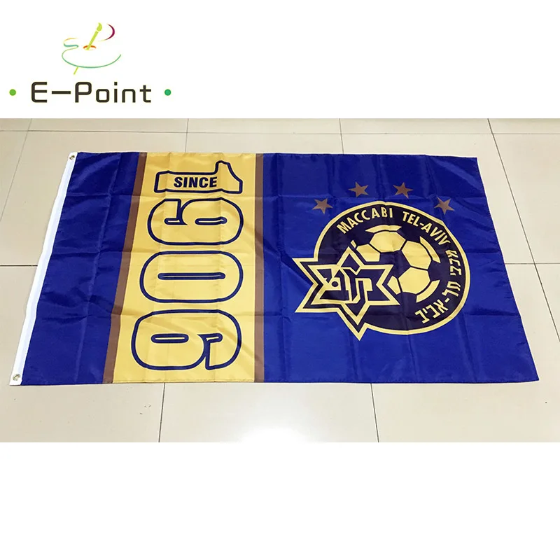 

Israel Maccabi Tel Aviv 3ft*5ft (90*150cm) Size Christmas Decorations for Home Flag Banner Gifts