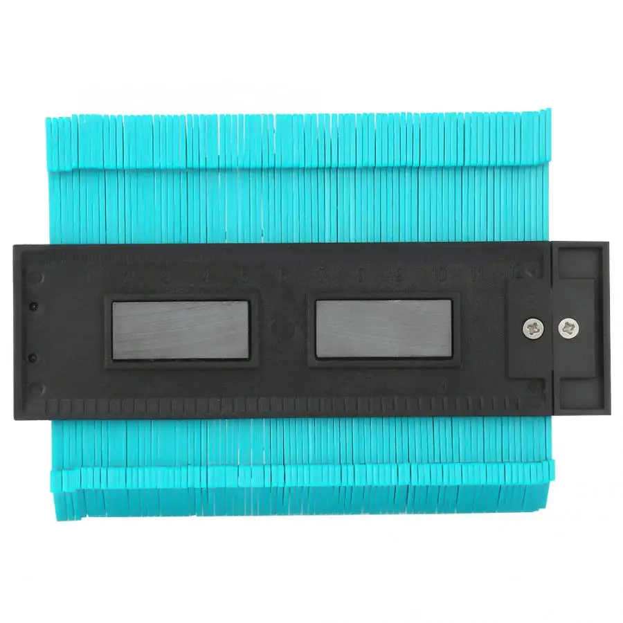 

Measuring Tools 5 Inch Plastic Irregular Contours Gauge Duplicator with Magnet Precisely Copy Irregular Shapes Angle Ruler.