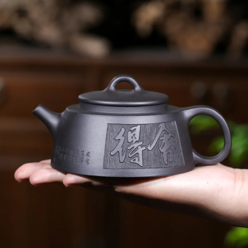 Сырая руда черная грязь темно-красный эмалированный керамический чайный горшок с желанием рыбы бытовой Настой чайника чайный набор Подарочная коробка костюм