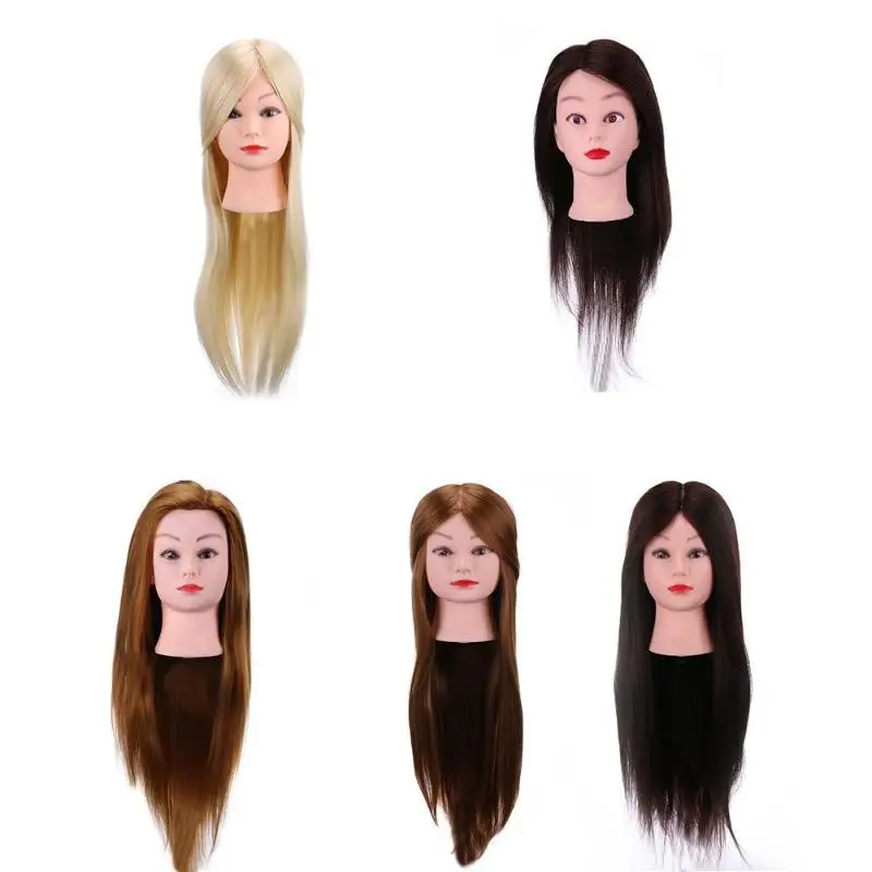 

Hairdress Training Head Real Hair Doll Mannequin Head Cosmetology Manikin airdressing Training Head