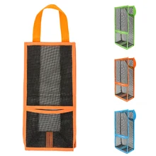 Кухонные Висячие дышащие сетчатые мешки для мусора, сумка для хранения, удобная сумка для извлечения