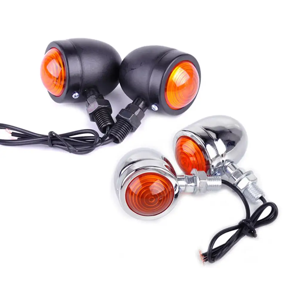 

2PCS Motorcycle Modified Turn Signal Turn Retro Modified Stylish Universal Indicators Plate Light Blinker Motorcycle Accessories