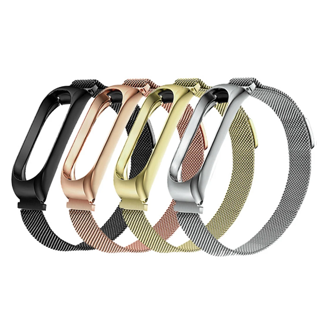 

For Xiaomi Mi Band 3 Bracelet Mi Band 2 Metal Strap Stainless Steel Bracelet Screwless MiBand 3 2 Wristbands Replace Wrist Strap