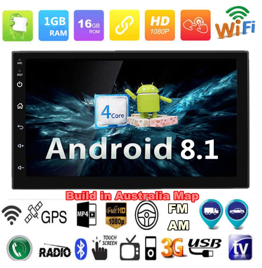 Универсальный 7 &quot2DIN Android 8 1 четырехъядерный ГБ ОЗУ 16 Гб ПЗУ встроенный в новейшую
