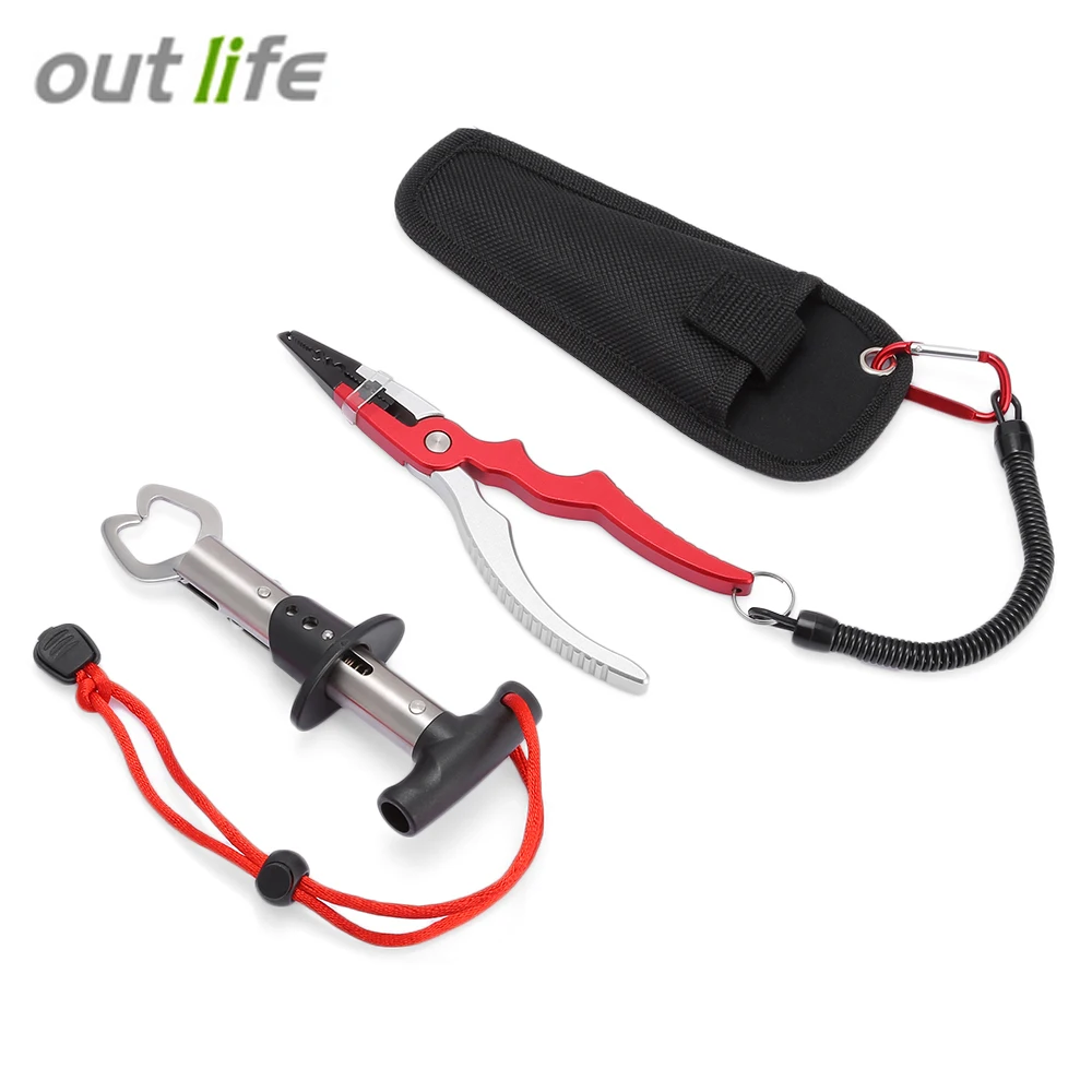 Outlife FG 1021 Fishing Pliers Hook Remover with Fish Gripper Grabber