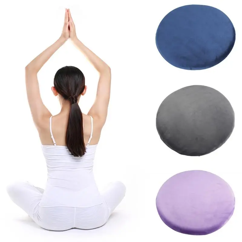 Round Yoga Meditation Pillow Memory Cotton Cushion for Office Yogain