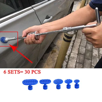 

30 Pack Car Body Pulling Tabs Dent Removal Paintless Repair Tool 6Size Blue Gift