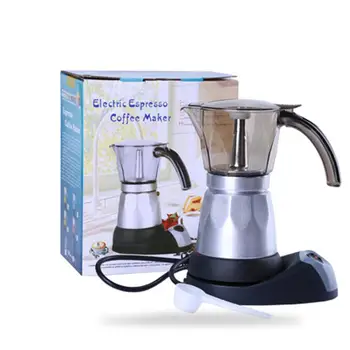 

Adoolla 480W Mini Electric Heat Coffee Maker Coffee Machine Stovetop Pot for 5 People Home Kitchen Appliances