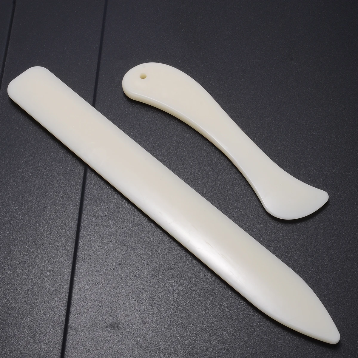 

2 Sizes Handmade Leather Craft Trimming Tool Bone Leathercraft Edge Trimmers For Working Cutting DIY Supplies