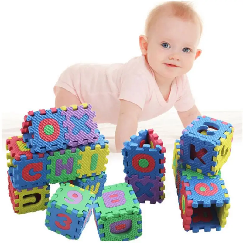 

36PCS Foam Floor Mats Children's Cartoon Alphanumeric Crawling Baby 6*6cm Puzzle Kinderen Alfabet