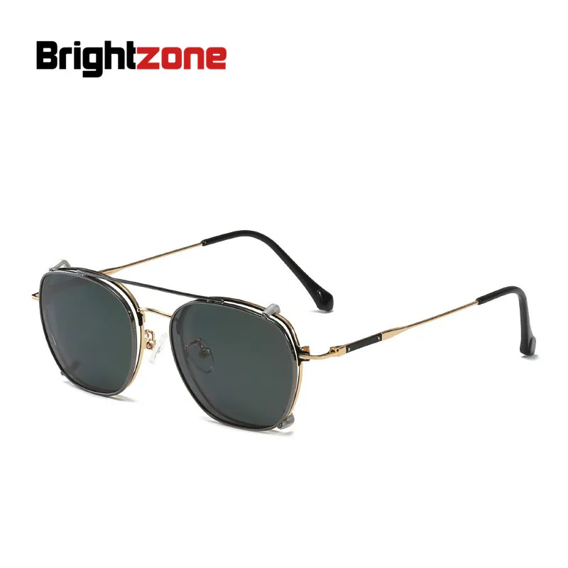 

Vintage Full Rim + Polarized Clip-on Prescription Myopia Polarized Sunglasses Set Women Men Eyeglasses Glasses Gothic Goggles