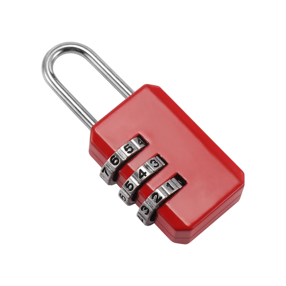 

car lock Resettable 3 Dial Digit Combination Suitcase Luggage Password Code Lock Padlock for car home