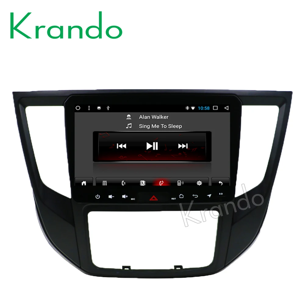 Best Krando Android 8.1 9" IPS Full touch car multimedia player for For Mitsubishi Lancer 2017 GPS navigation system big screen BT 1