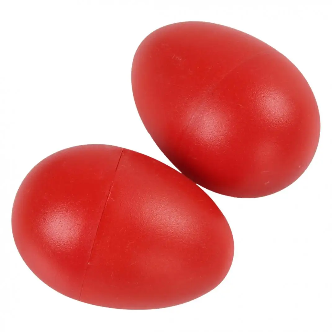 Cute Plastic Maracas Eggs Shakers Rattle Rustling Percussion Musical Toy 2 pcs For Kids/Games/Children Baby Early Learning