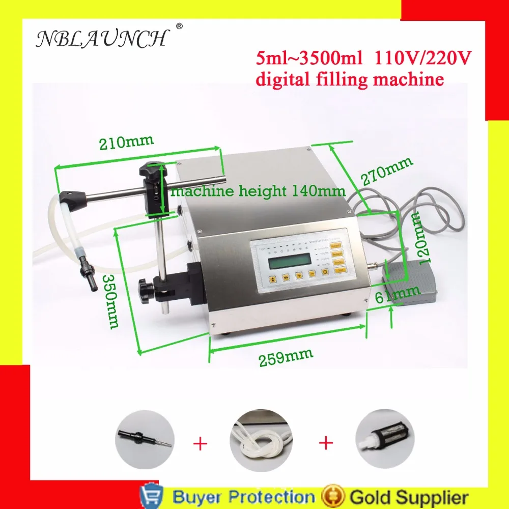 

Digital Juice Water Wine Drink Filler Perfume Milk Vinegar Beer Filling Machine Electric Control Chemical Liquid Free Shipping
