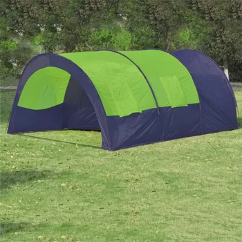 

vidaXL 460x340cm Large Outdoor Camping Tent Waterproof Family Hiking Traveling BBQ Beach Tents Shelter for 6 Persons 3 Seasons