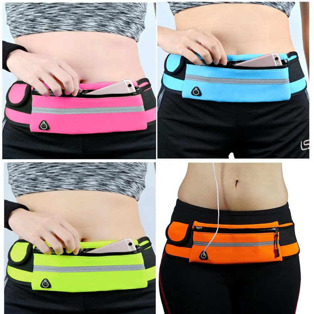 Men Women Running Waist Bag Waterproof Anti-theft Mobile Phone Holder invisible kettle Belt Belly Bag Gym Outdoor Fitness Bag