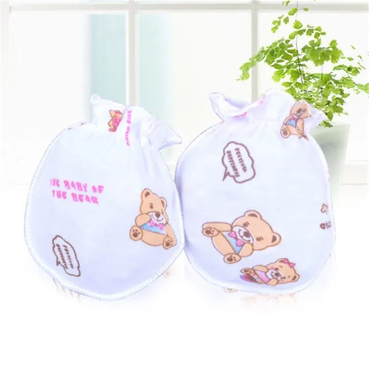 2Pcs/1 Pair Cotton Baby Gloves Anti Scratch Face Hand Guards Protection Soft Newborn Mittens Shower Gift For Girl Boy |