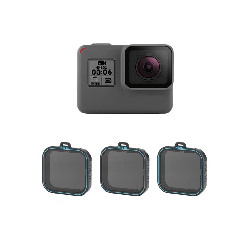 

Telesin GP-FLT-ND1 ND4/8/16 Lens Filter for GoPro Hero 5 6 7 Action Camera Aluminum Alloy Sport Camera Lens Protector Filter