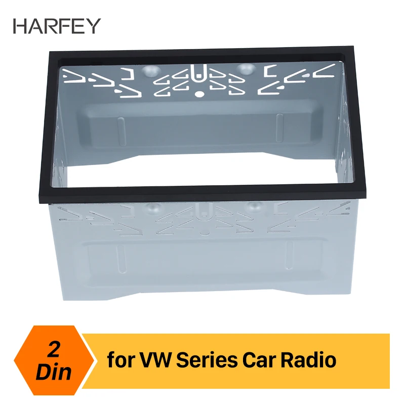 

Harfey 2Din Universal Fascia Panel Frame Car Radio Refitt Dashboard For 1997-2009 VW Series Jetta Chico Golf Bora/Polo/MK3/MK4