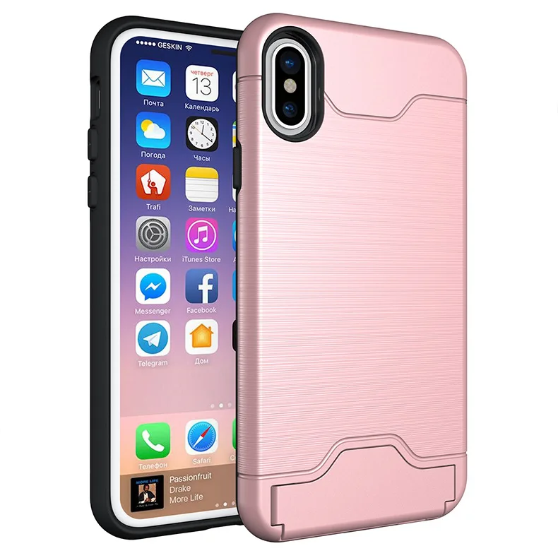 2018 Fashion Hard PC + Soft Frame Back Cover for IPhone XS/XS Max Plastic Case Protective Shell