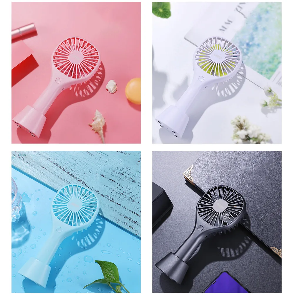 

Joyroom Portable Handheld 3 Speed Adjustment Fan USB Rechargeable Six-Blade Fan Strong Wind Lasting Cool For Indoors Outdoors
