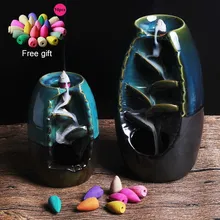 Backflow водопад Подставка под курения Запах Удаление осушения душевного лечебного эффекта держатель благовония держатель