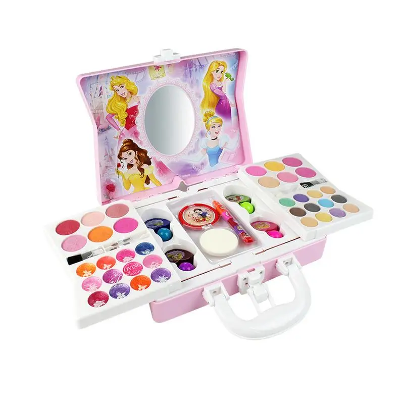 

Make Up Kit For Disney Princess Style 53Pcs Cosmetic Pretend Toy For Exquisite Girl Practicing Make Up Skill Toy Gift