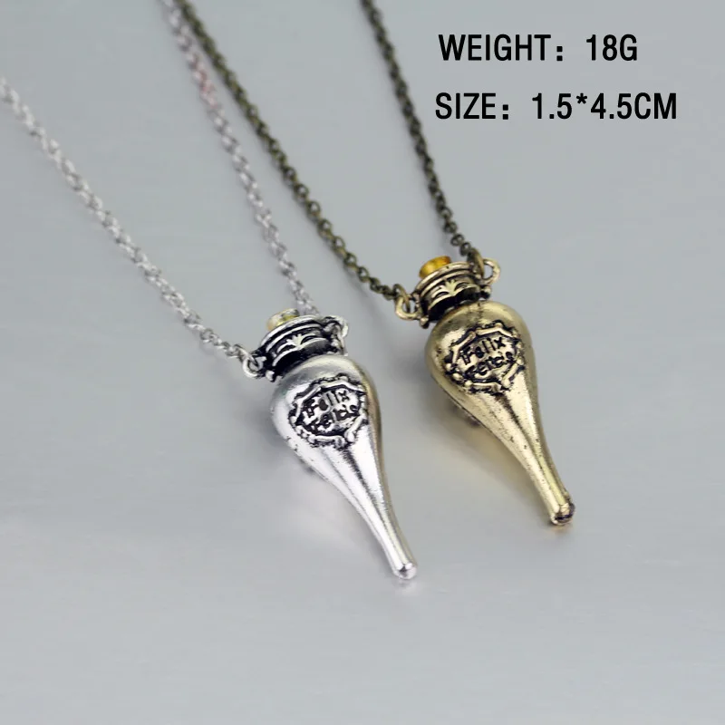 

Harri Potter Felix Felicis Potion Bottle Pendants Necklaces Movie Inspired Unisex Gift Collection For Men Women Jewelry Gift