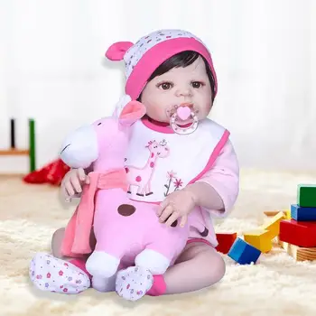 

NPK 3D Simulation Doll Lifelike Realistic Vinyl Reborn Baby Doll Toys Kids Girls Playmate Gifts Photography Prop 56cm/22.05"