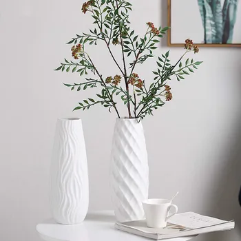 

Modern Home Decoration White Porcelain Vases Big For Wedding Centerpieces Restaurant Model House Tall Floor Flower Vase Filler