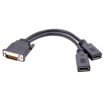 

CYDZ DMS-59Pin Male to Dual DP Displayport Female Splitter Extension Cable for PC Graphics Card