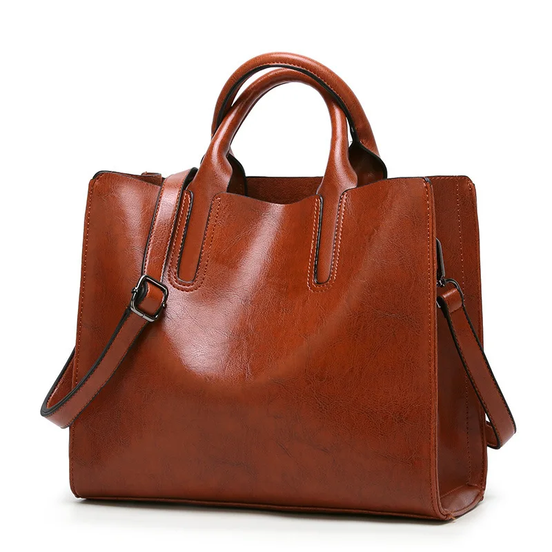 Genuine Leather Bags Women Women Shoulder Bags Fashion Women Handbags Oil Wax Leather Large Capacity Tote Bag Casual 2019 C836 Genuine Leather Bags Women Women Shoulder Bags Fashion Women Handbags Oil Wax Leather Large Capacity Tote Bag Casual 2019 C836