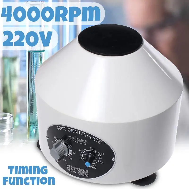 

KICUTE Mini Laboratory 4000RPM Electric Centrifuge Medical Practice Machine Lower-speed Desktop Centrifuge With Timer