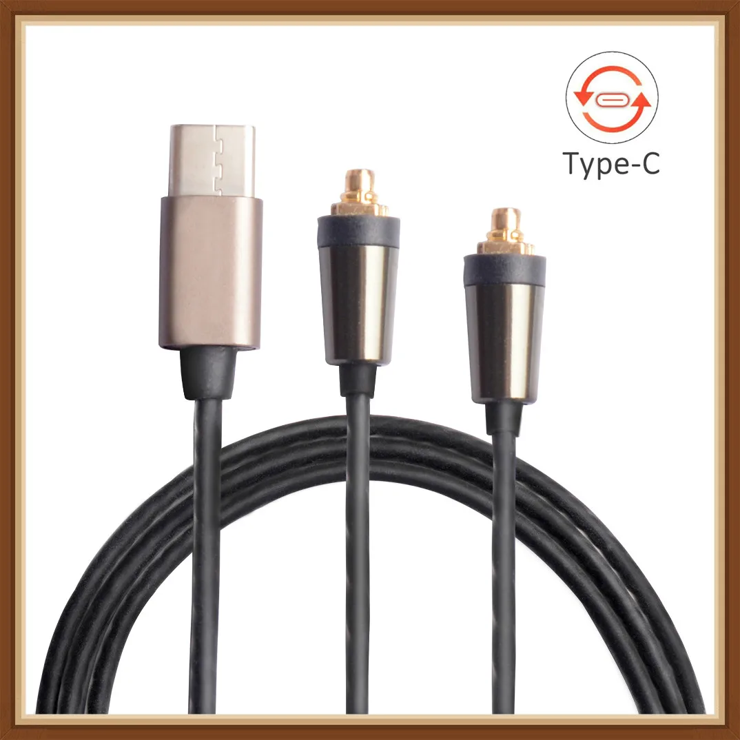 Okcsc Type C Earphone Cable Mmcx Headphone Cords Button Control W Mic For Xiaomi 6 Huawei P20 Htc U11 Plus Sony Xperia Xz2