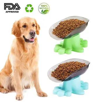 

Cat Dog Bowl Food Bowl Tilted Detachable Pet Feeding Bowl Food Shovel Food Container