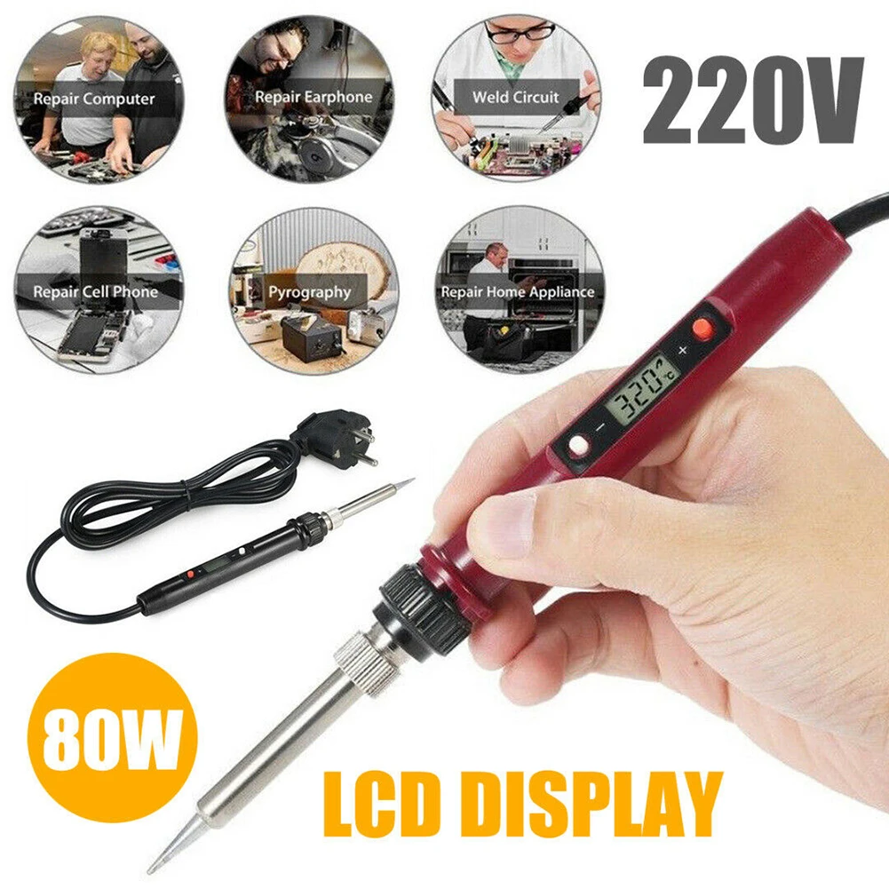 Quick Heating Electric Soldering Irons LCD Digital Display Welding Iron