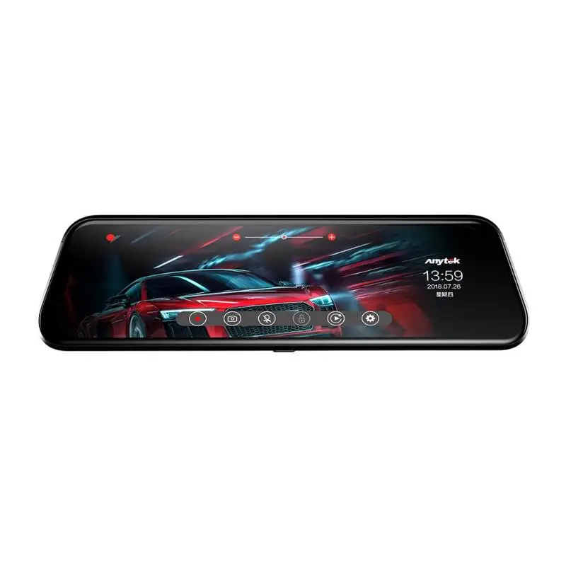 

T12+ 9.66 inch Touch Screen DVR Car Camera Dual Lens Dash Cam Driving Recorder Night Vision Rearview Mirror