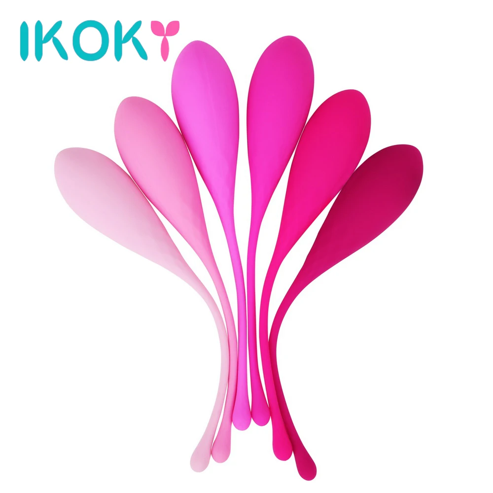 IKOKY 6 Pieces/set Smart Vagina Trainer Exercise Love Ben Wa Ball Vagina Tightening Massager Kegel Ball Sex Toys for Woman