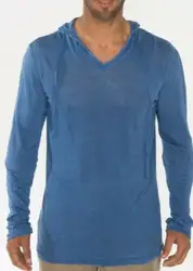 Мужская Тяжелая хлопковая футболка с длинным рукавом Повседневная простая футболка спортивная одежда для активного отдыха Топы