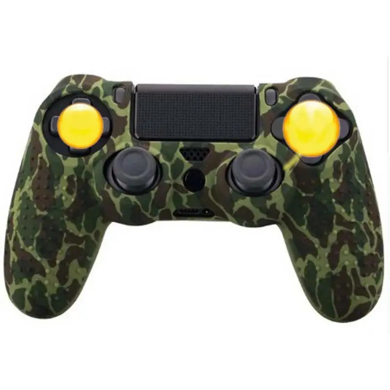 Камуфляжный силиконовый чехол для PS4 с ремешком на руку|Геймпады| |