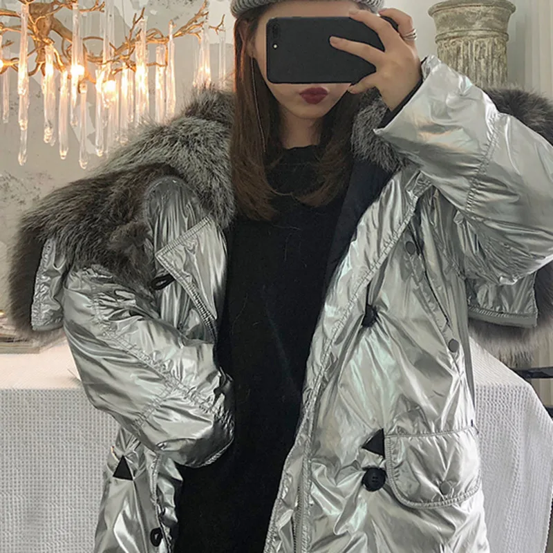 R029 Parti Glissière Fermetures Vêtements Coton Color Qualité Picture picture Col De Haute À Offre Renard Mode Manteau Spéciale Color Casual La Fourrure Solide D'hiver T0HHXw