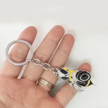 Автомобильный металлический брелок пчелиного значок эмблема с грилем значок модная цепочка для ключей подарки