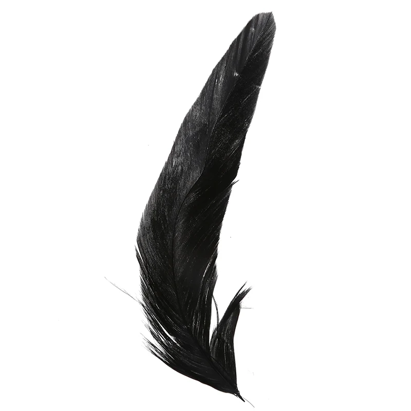 

Dyed Rooster Cock Feather for Costumes/Hats/Decoration- Black