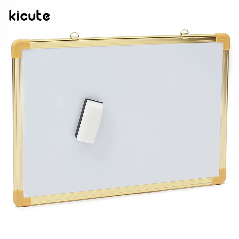 

Kicute Notice Memo Board Double Side Writing Whiteboard Dry Erase Board Magnetic Dry Wipe 40cm*60cm Office Home School Supply