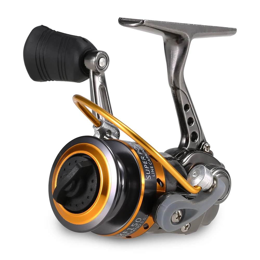

Mini Spinning Fishing Reel 4.3:1 Ultra Smooth Lightweight Metal Ice Raft Fishing Reel with Reel Foot Covers Boat Fishing Wheel