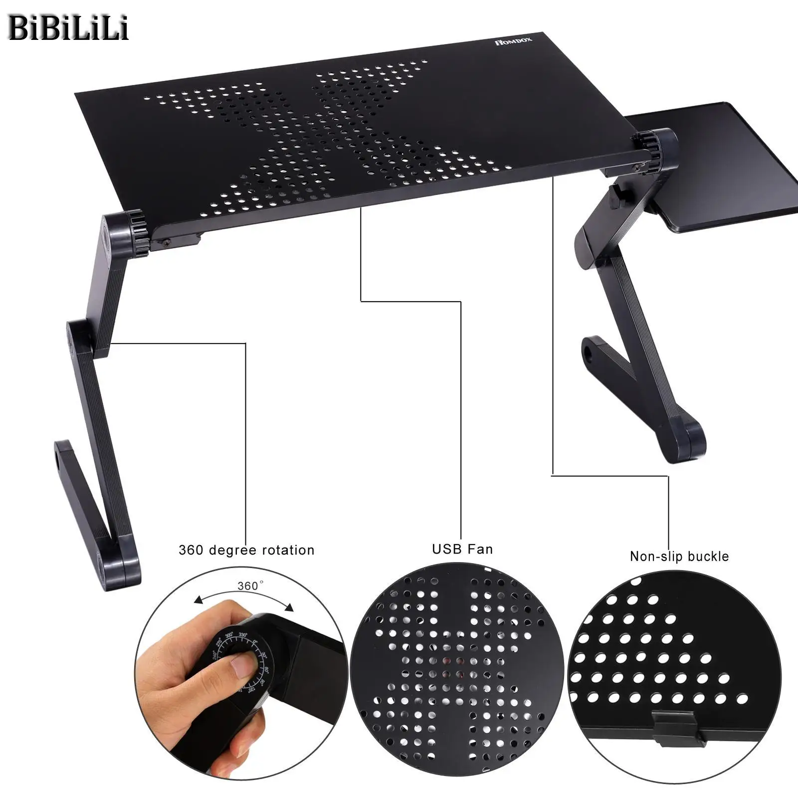 360 Degree Adjustable Foldable Laptop Stand Notebook Computer Desk Table Bed Sofa Table Carpet Meadow Black 360 Degree Adjustable Foldable Laptop Stand Notebook Computer Desk Table Bed Sofa Table Carpet Meadow Black