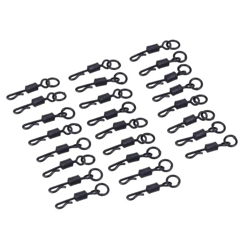 25 шт Q Shaped 4 # поворотный для карпа рыболовные снасти быстросменный соединитель