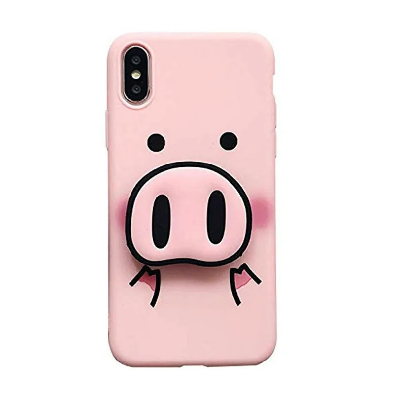 

XINDIMAN 2019 cute Pig Nose case for iphone X XSMAX XR capa Airbag bracket cover for iphone 6 6s 6plus 7 7plus 8 8plus TPU case